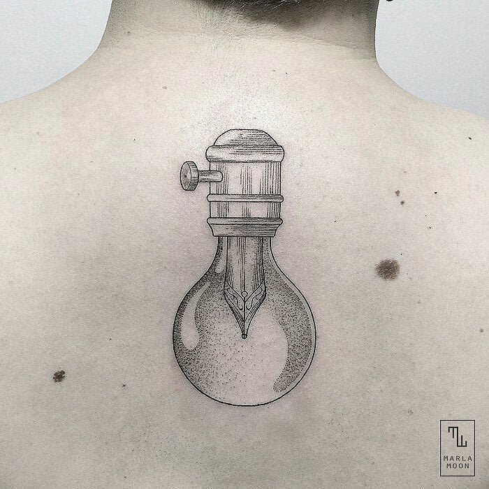 Realism Lightbulb tattoo